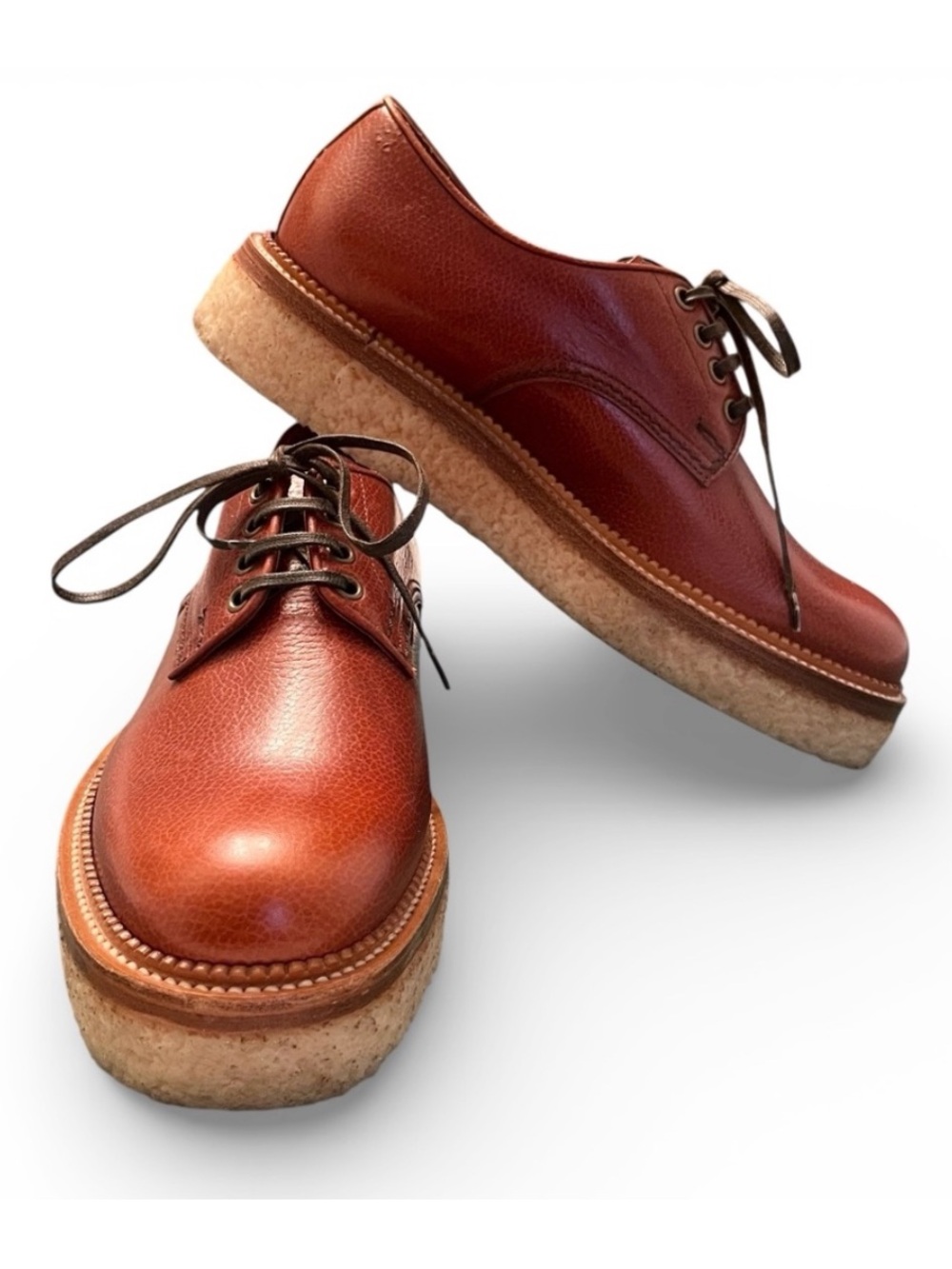 NWOB Bibliotek Oxblood Leather Gum Sole Platform Derby Lace Up Dress Shoes 8